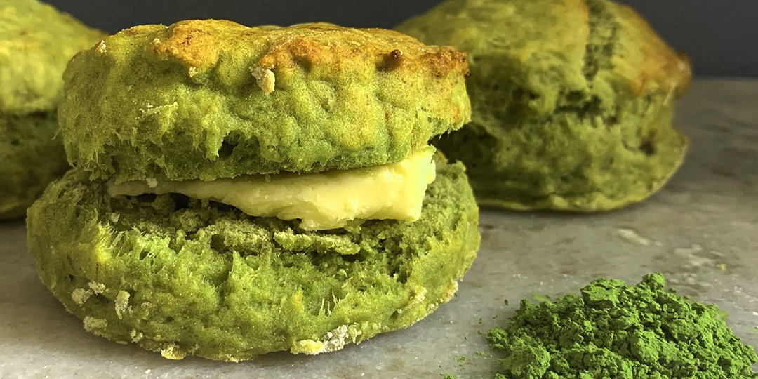 Matcha and Banana Scones