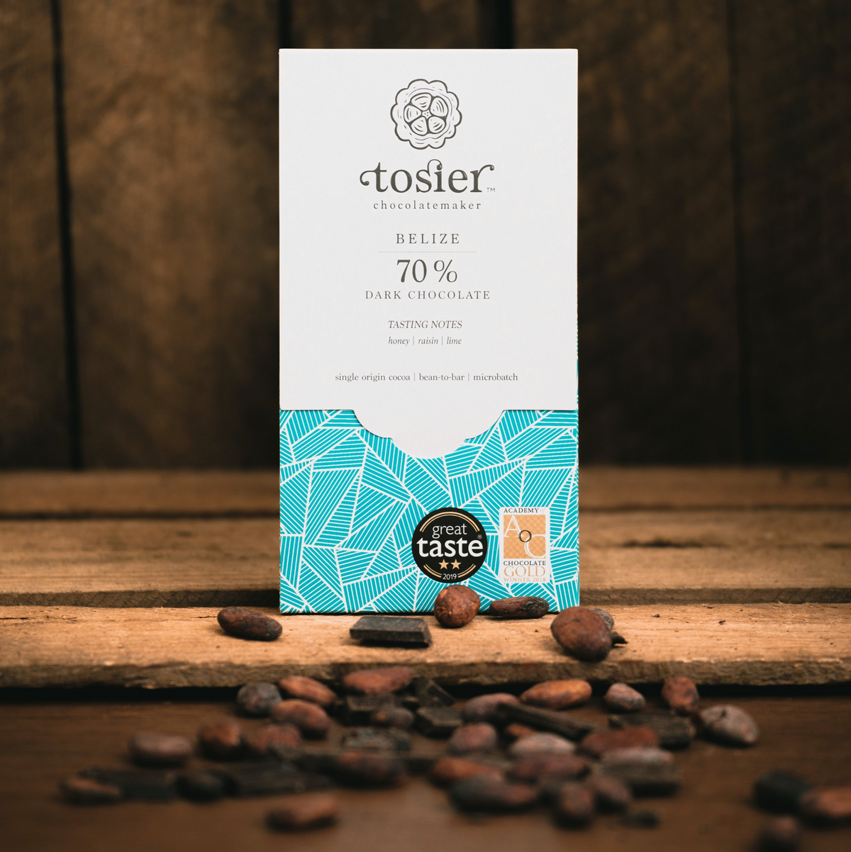 Tosier 70% Maya Mountain, Belize 2020 Harvest 60g bar